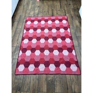 lapuan kankurit blanket pink red wool 72x52 Inches Finland